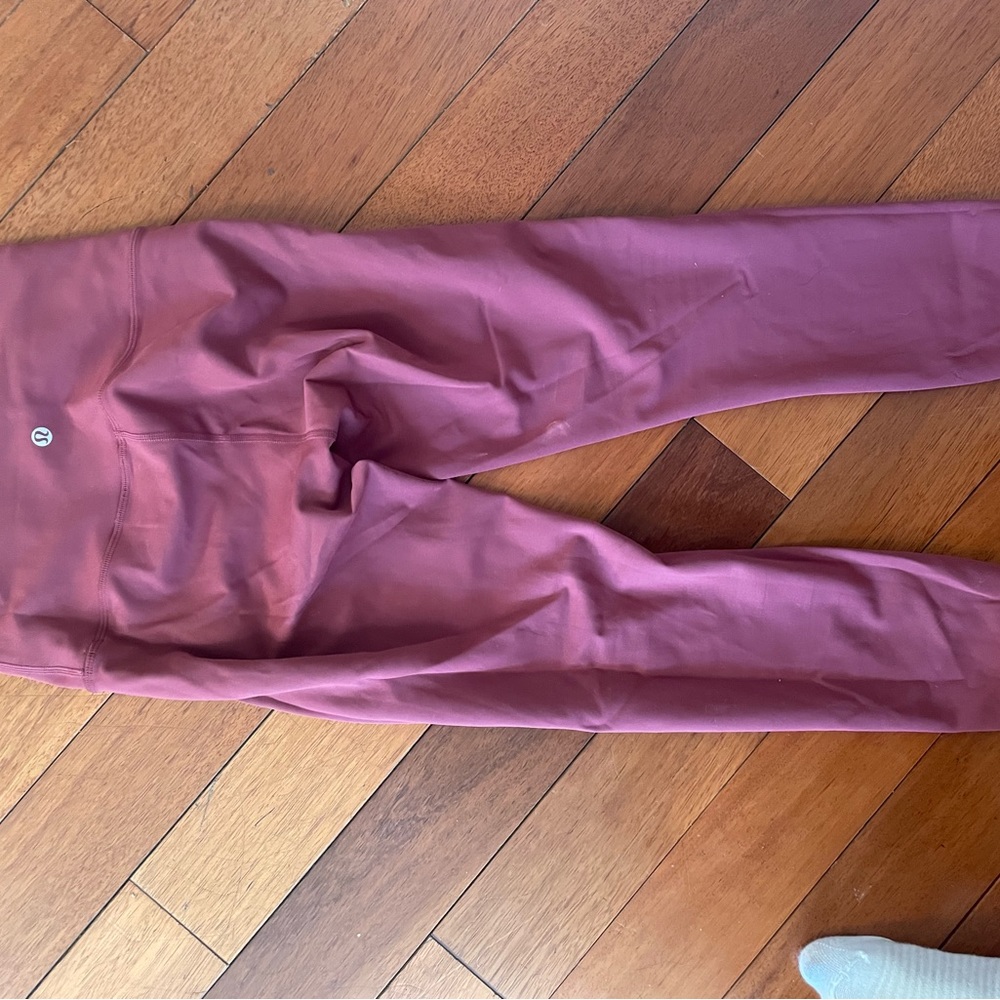 Dusty pink lululemon leggings wundertrain